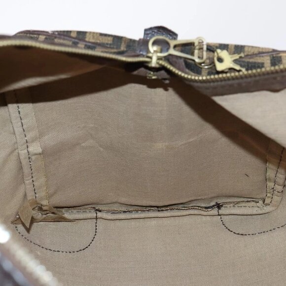FENDI Zucca Canvas Boston Bag Black Brown Auth 141285 - Picture 12 of 16